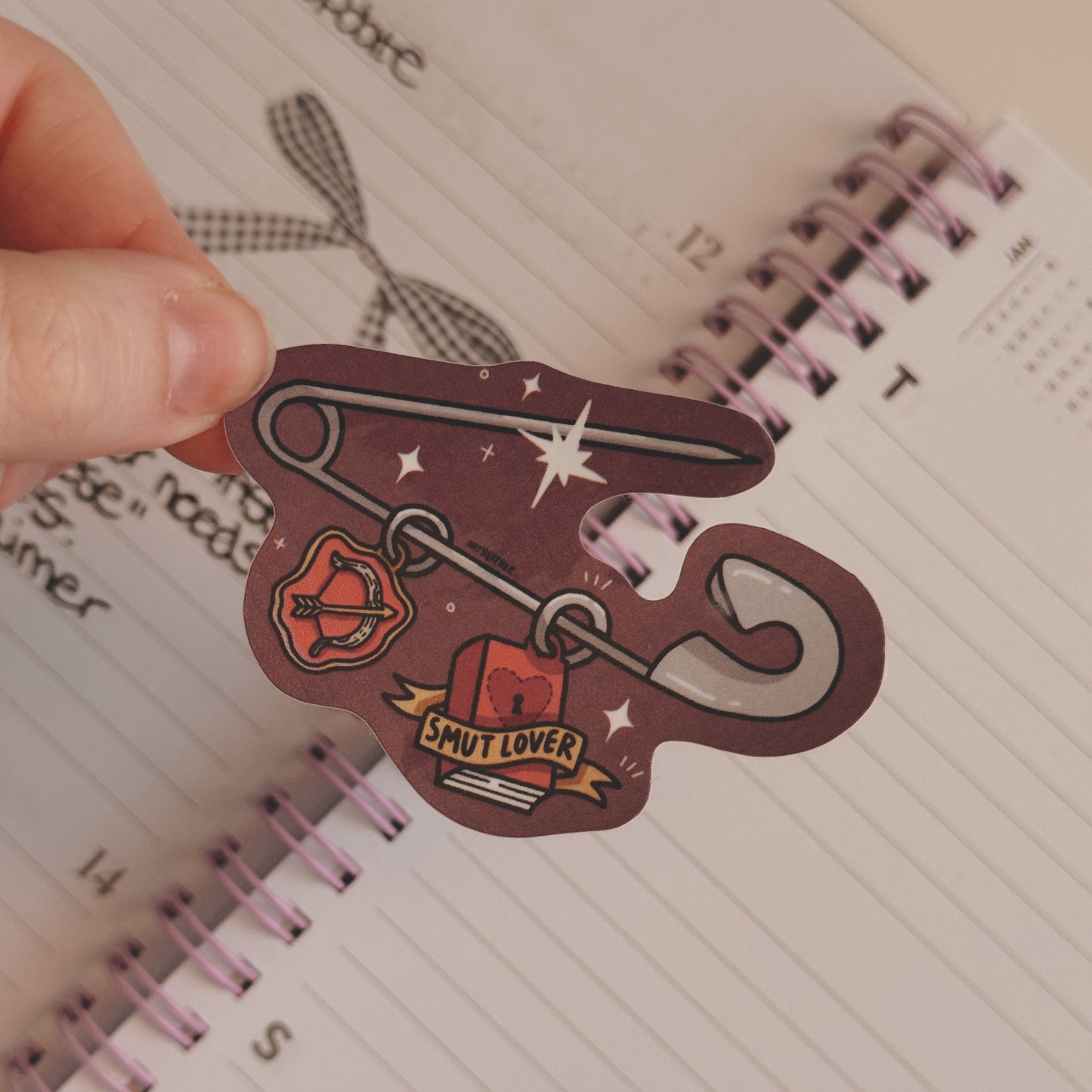 Reader Safety pin Sticker