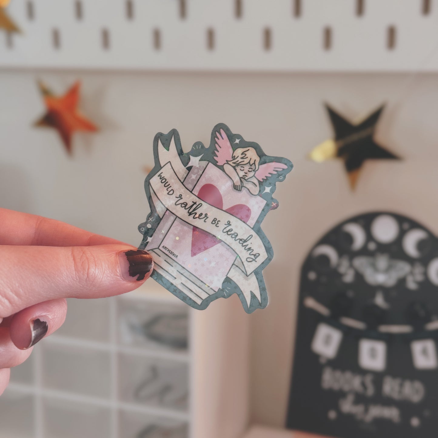 Would rather be reading sticker