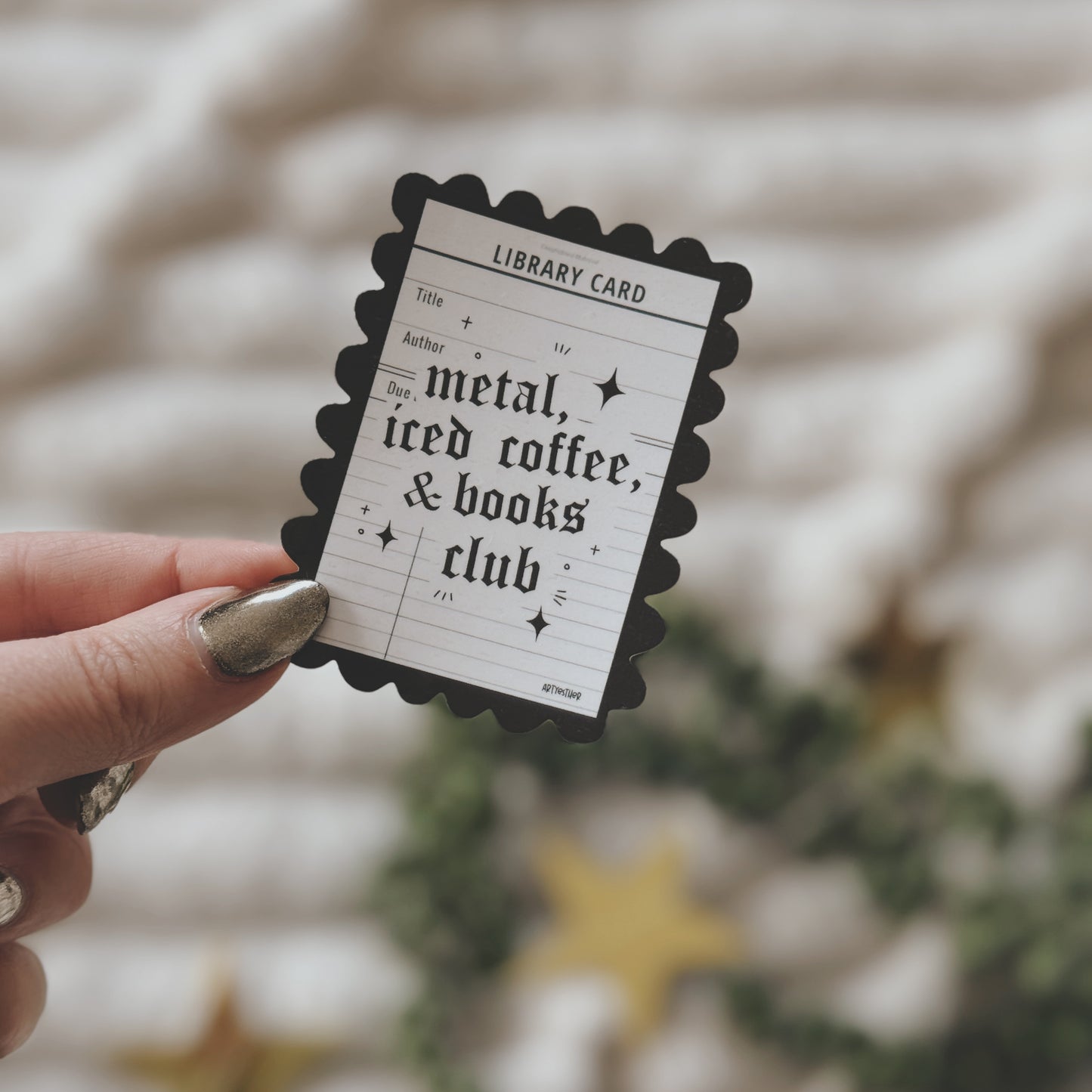 Metal, Iced Coffee and Books club Sticker