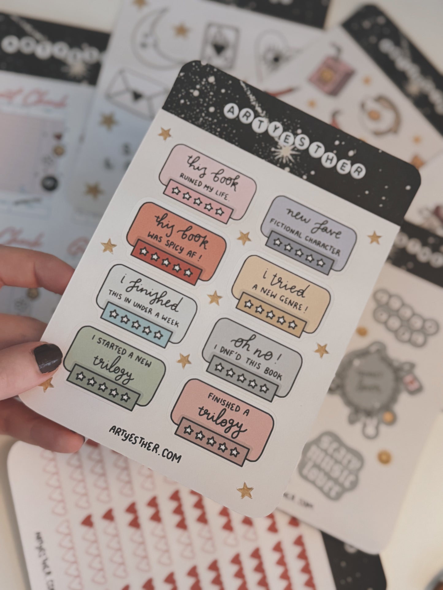Book Rating Journal sticker sheet