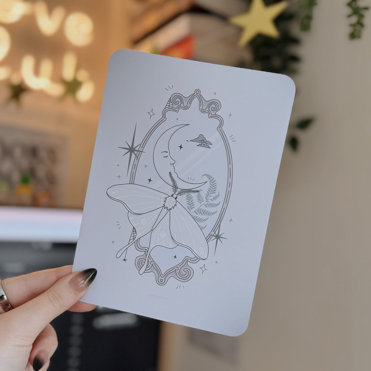 Moth (the knave and the moon inspired) print / Kindle insert