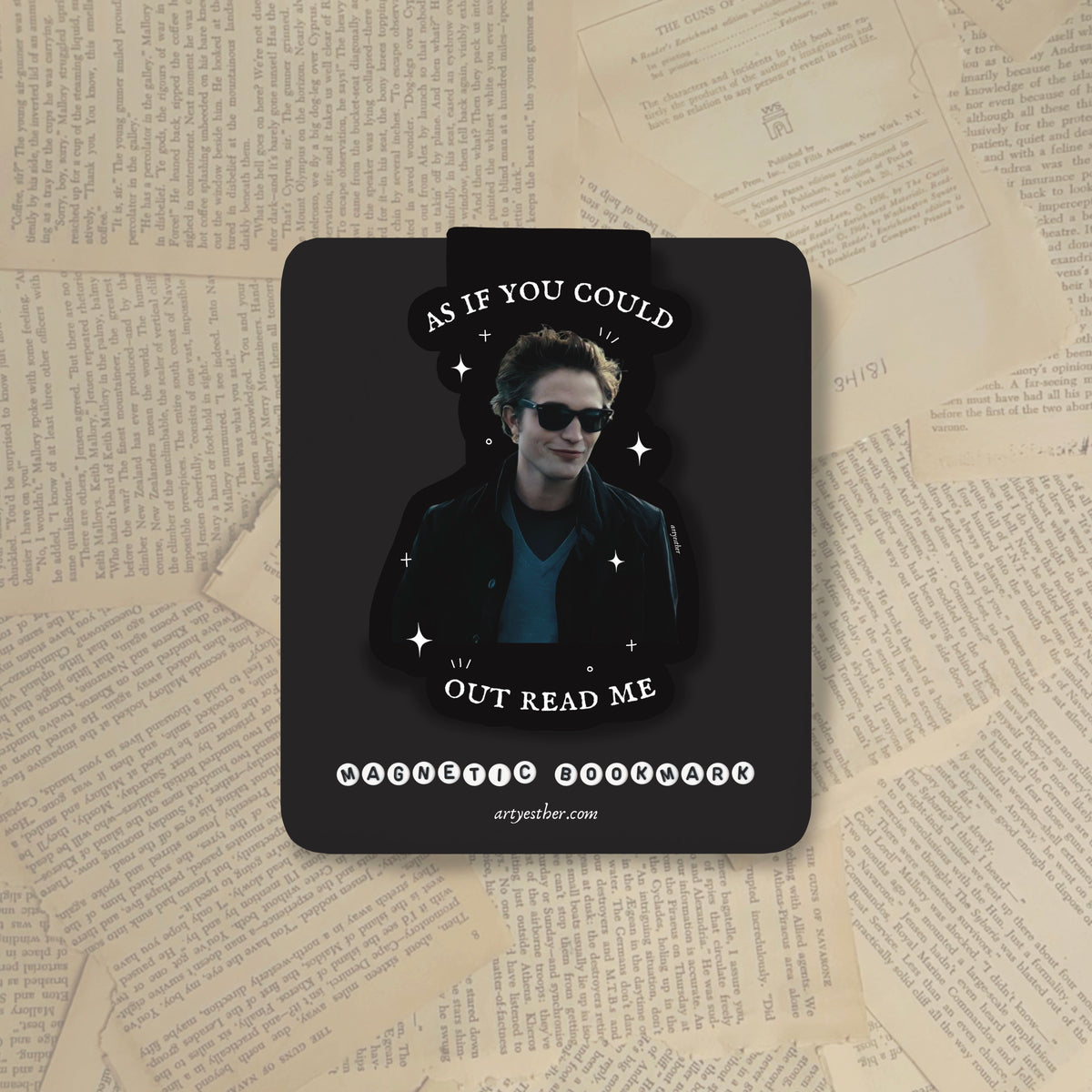 As if you could out - read me Magnetic Bookmark