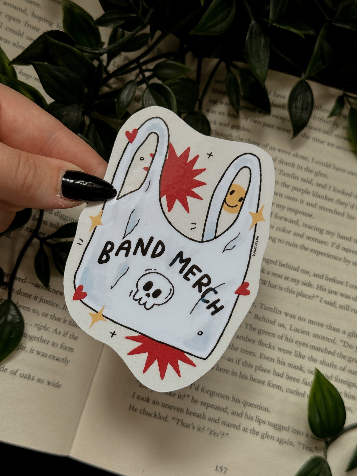 Band merch bag sticker