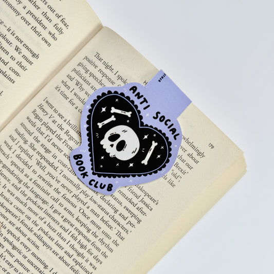 Antisocial book club Magnetic bookmark