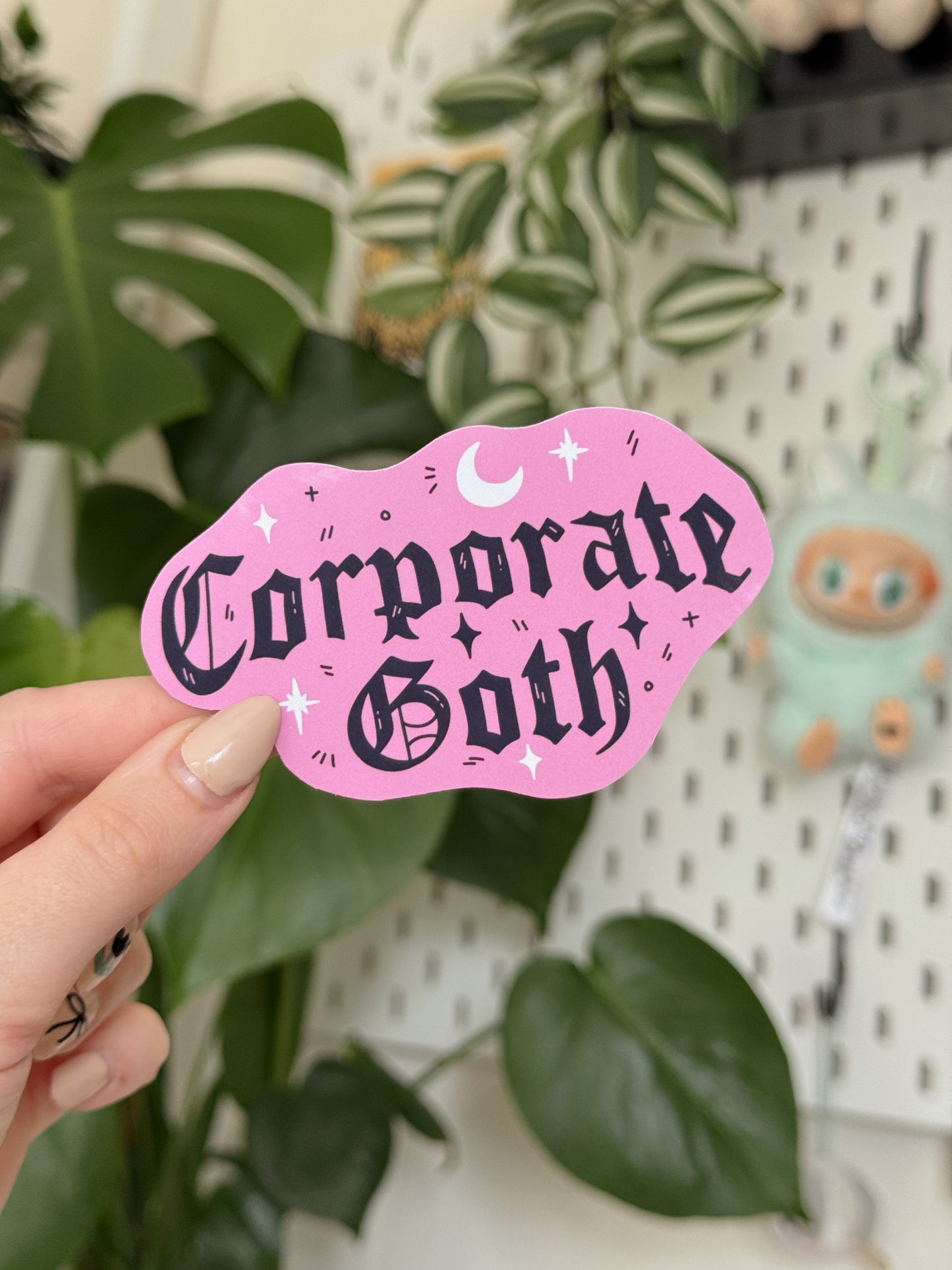 Corporate goth sticker