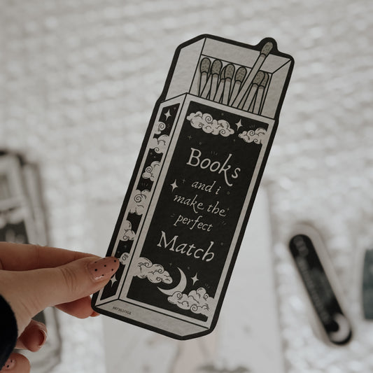 Books matchbox Bookmark