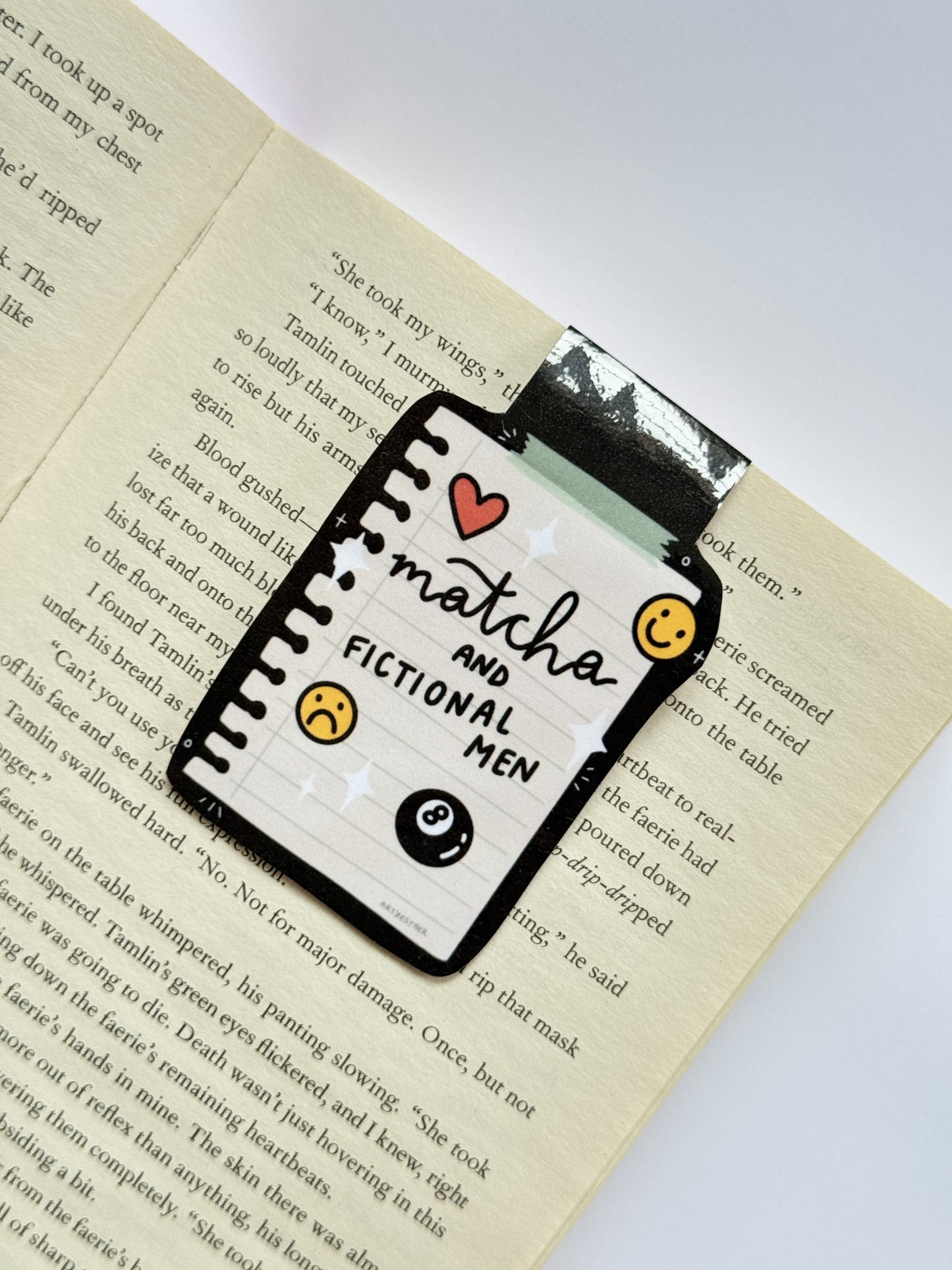 Matcha and fictional men Magnetic bookmark