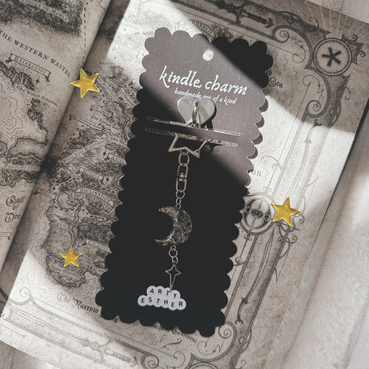 Crescent moon Kindle Charm - Volcanic Gold