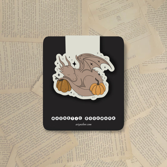 Pumpkin Dragon Magnetic Bookmark