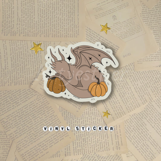 Pumpkin Dragon Sticker