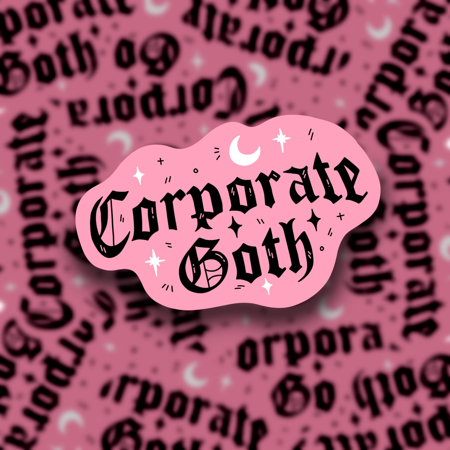 Corporate goth sticker