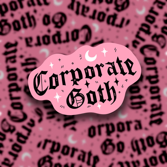 Corporate goth sticker
