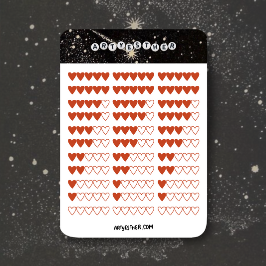 Heart rating Sticker sheet