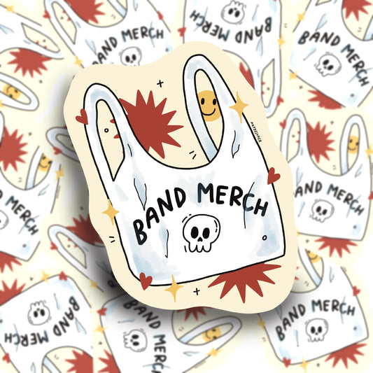 Band merch bag sticker