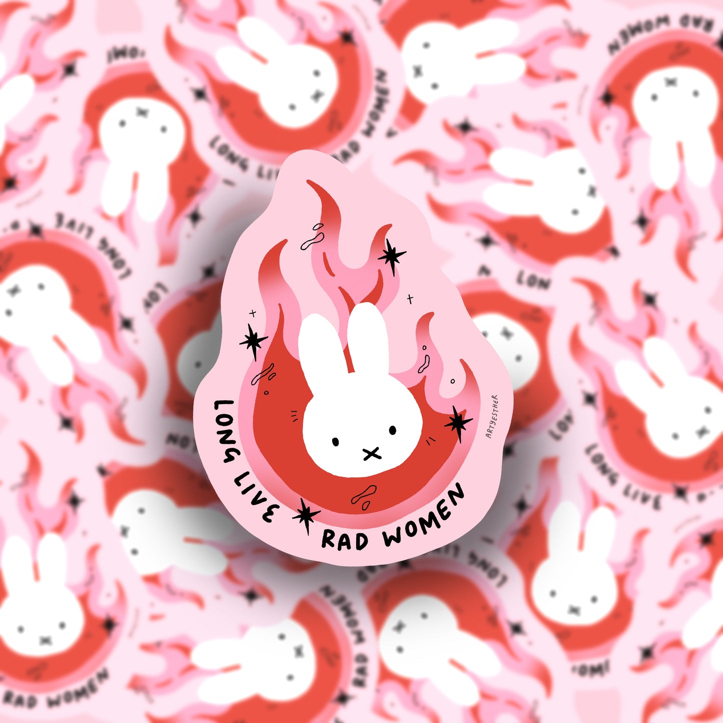 Miffy Long live rad women sticker