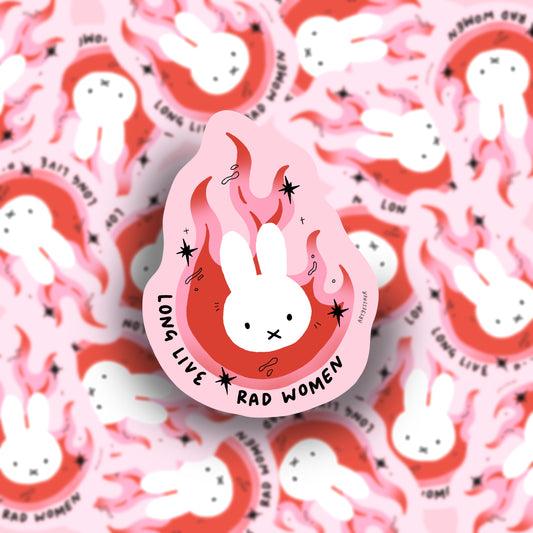 Miffy Long live rad women sticker