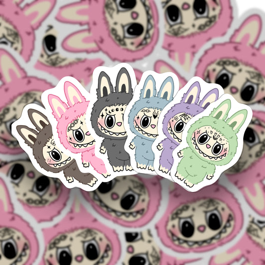Tattooed labubu stickers