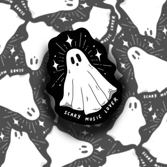 Scary music lover sticker