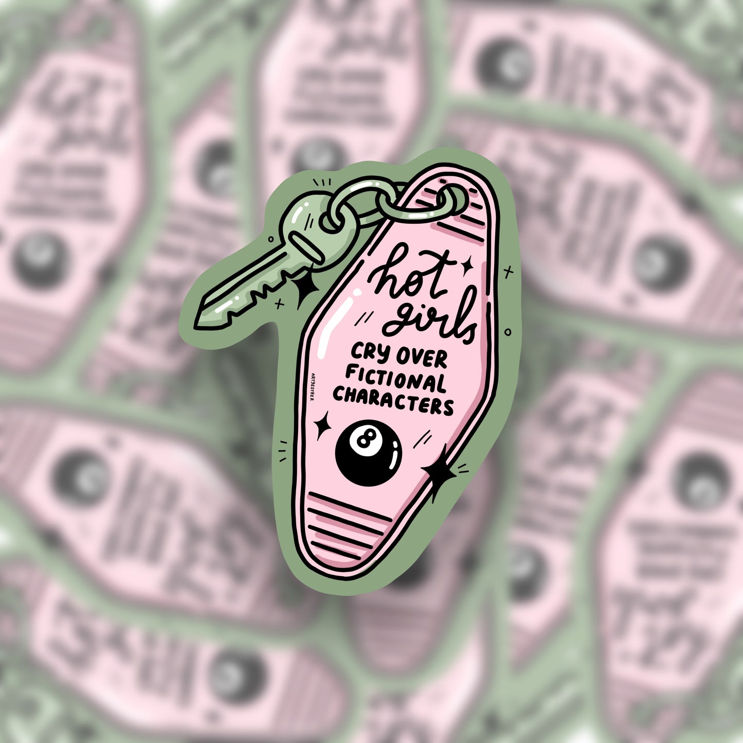 Hot girls matcha sticker