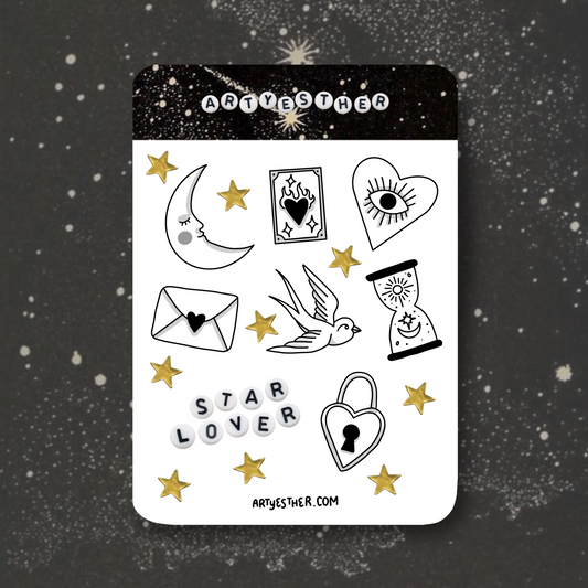 Star Lover sticker sheet