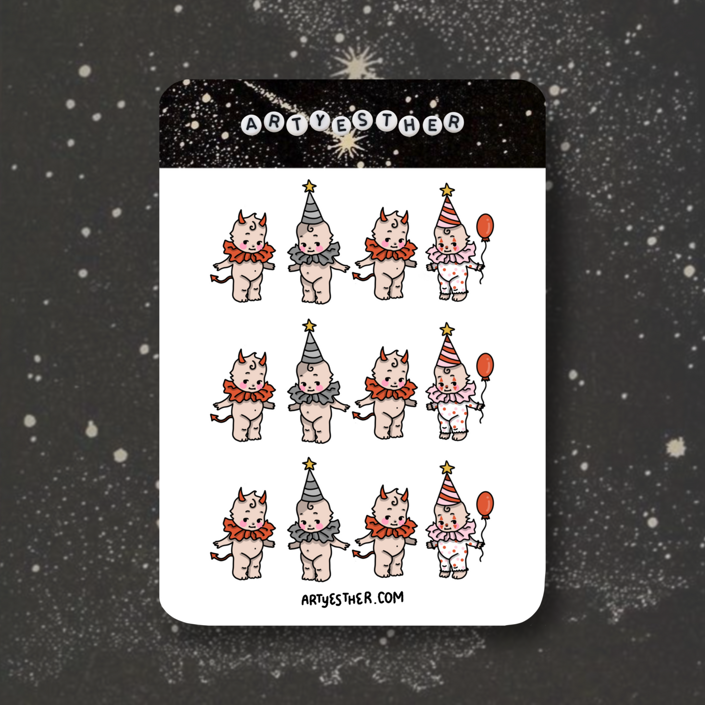 Scary Babies sticker sheet