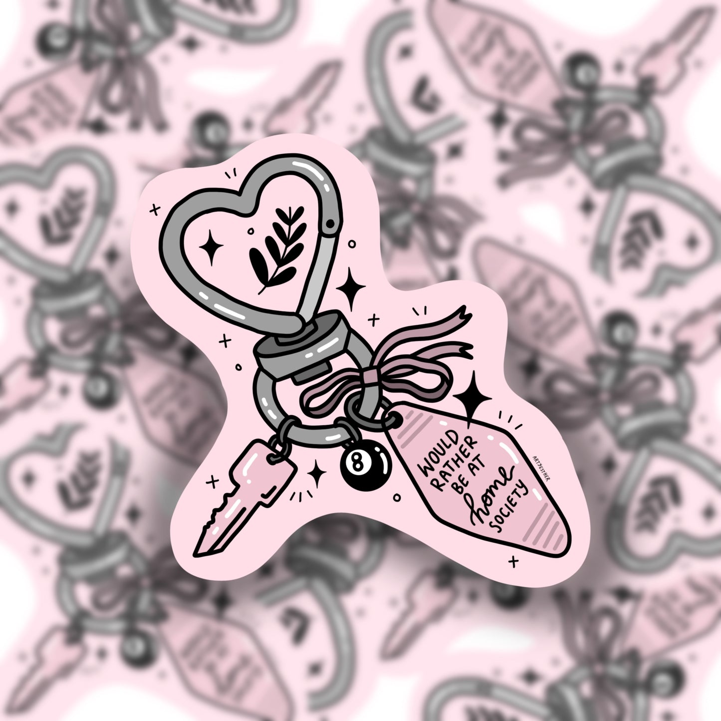 I'd rather be at home society Sticker