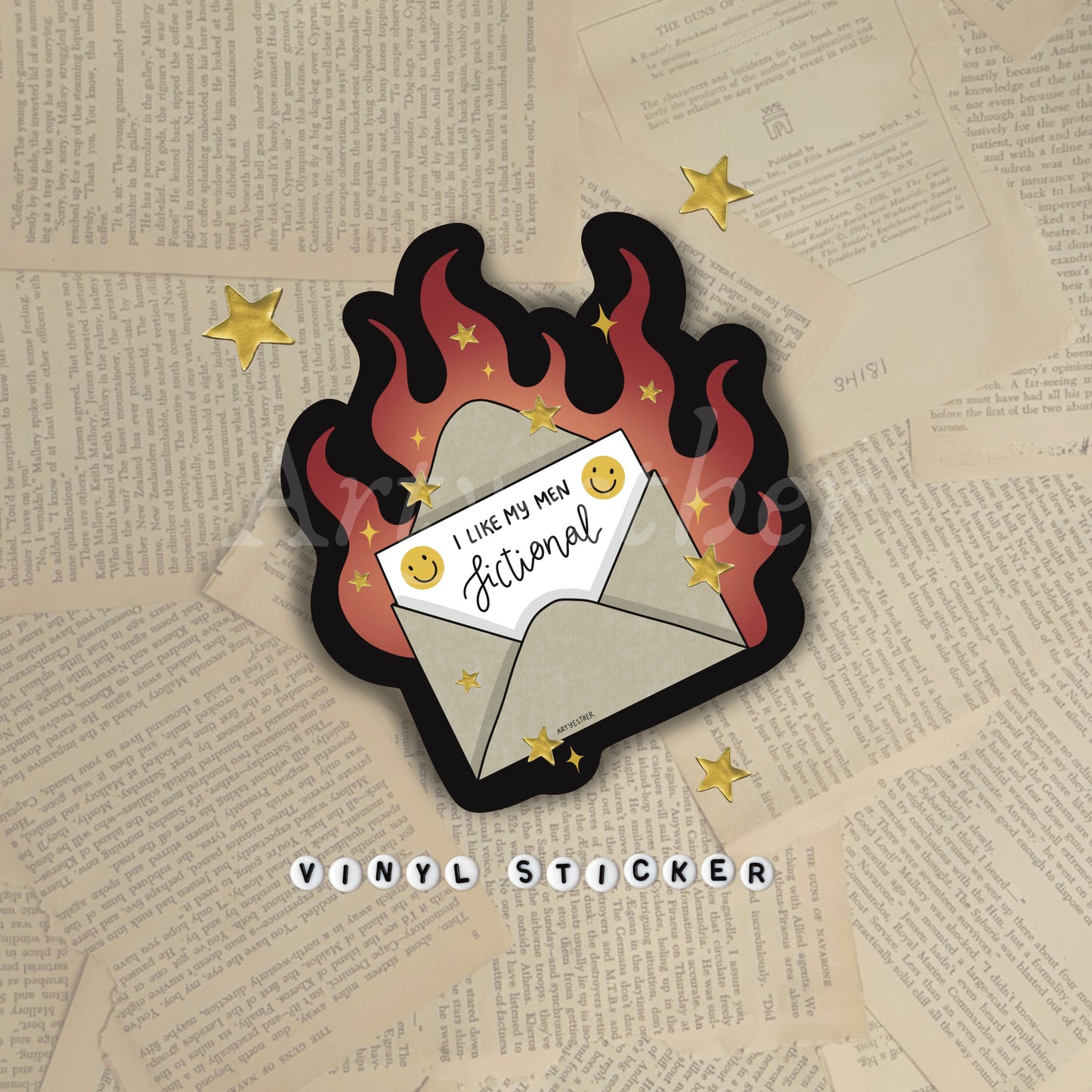 I like my men fictional Sticker