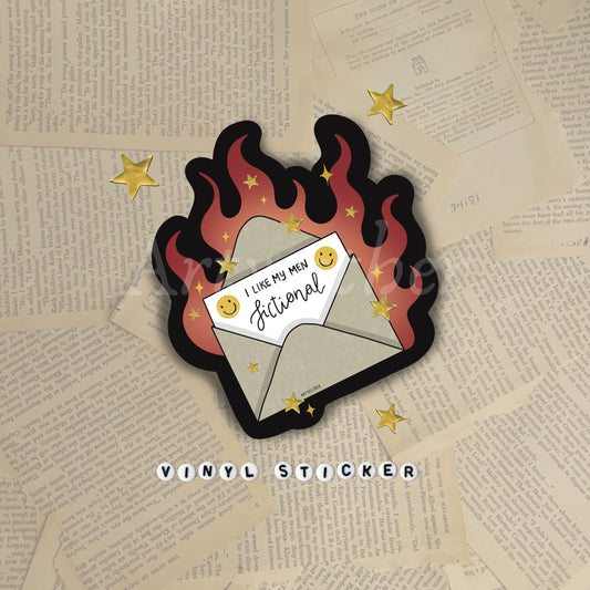 I like my men fictional Sticker