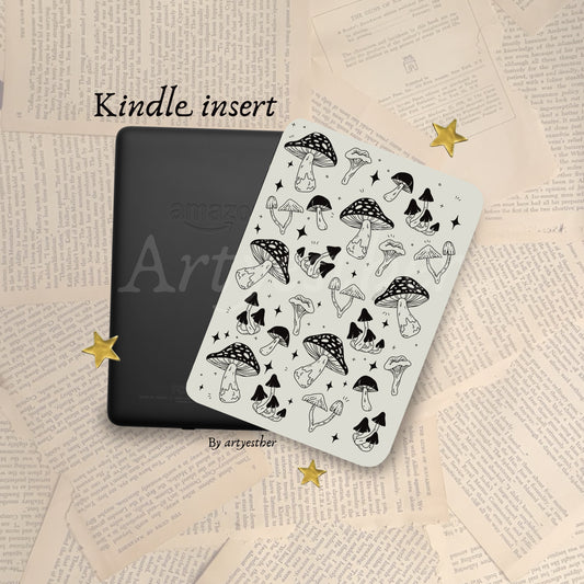 Whimsical Mushrooms E-reader Insert
