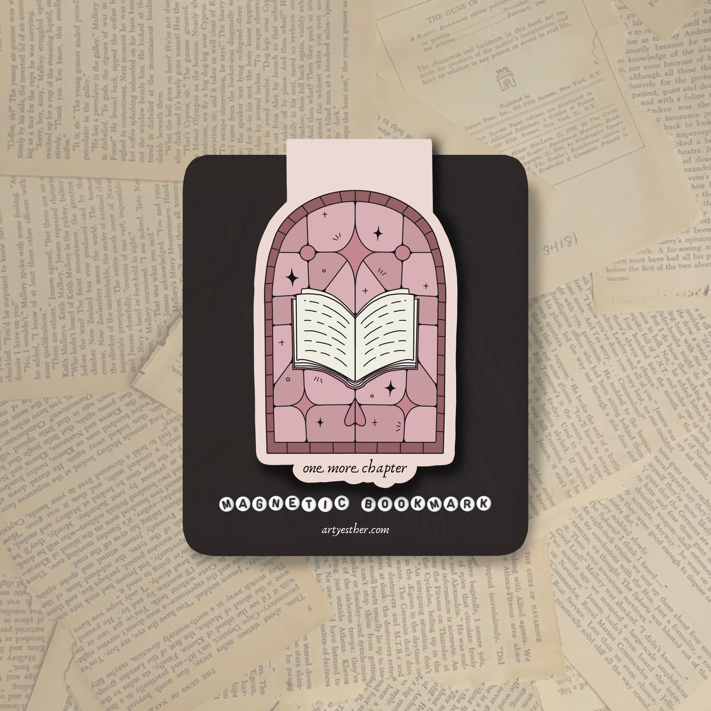 Book Stained glass window Magnetic Bookmark