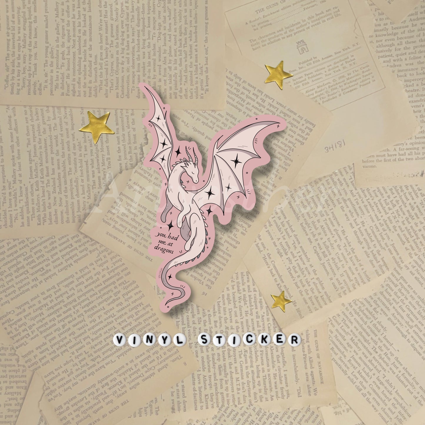 Pink Dragon Sticker