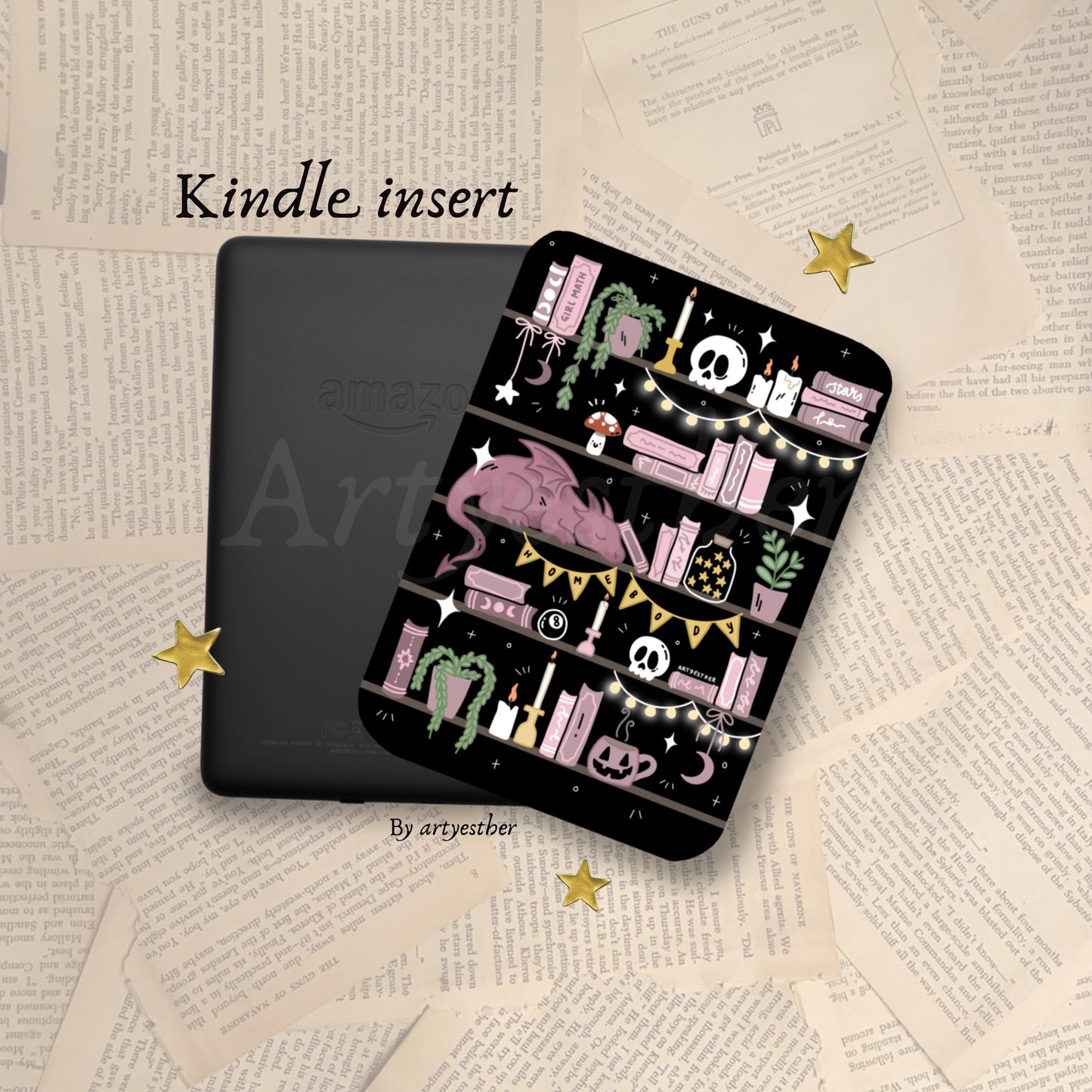 The Homebody Club Dragon E-reader insert