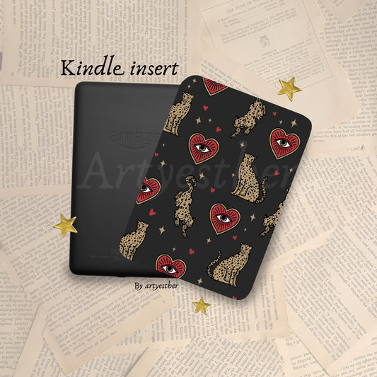 Leopard hearts E-reader Insert
