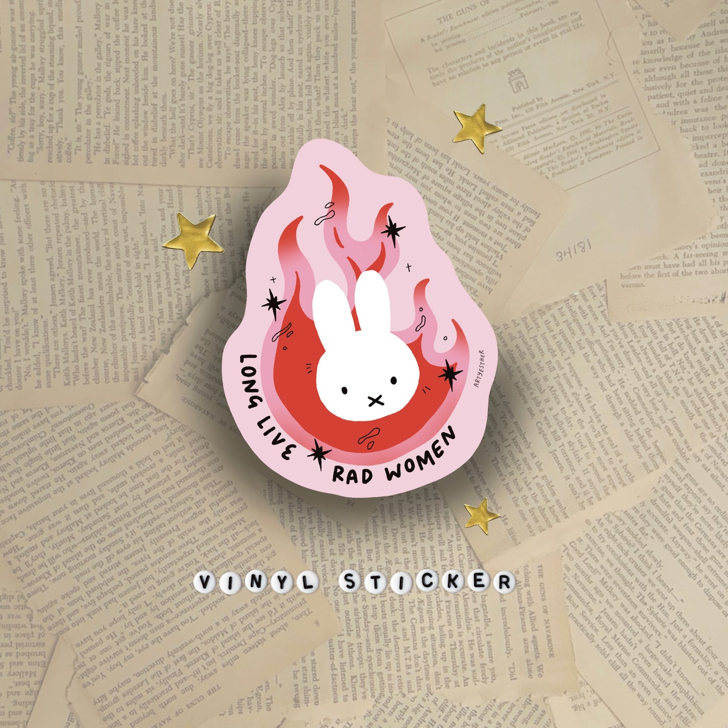 Miffy Long live rad women sticker