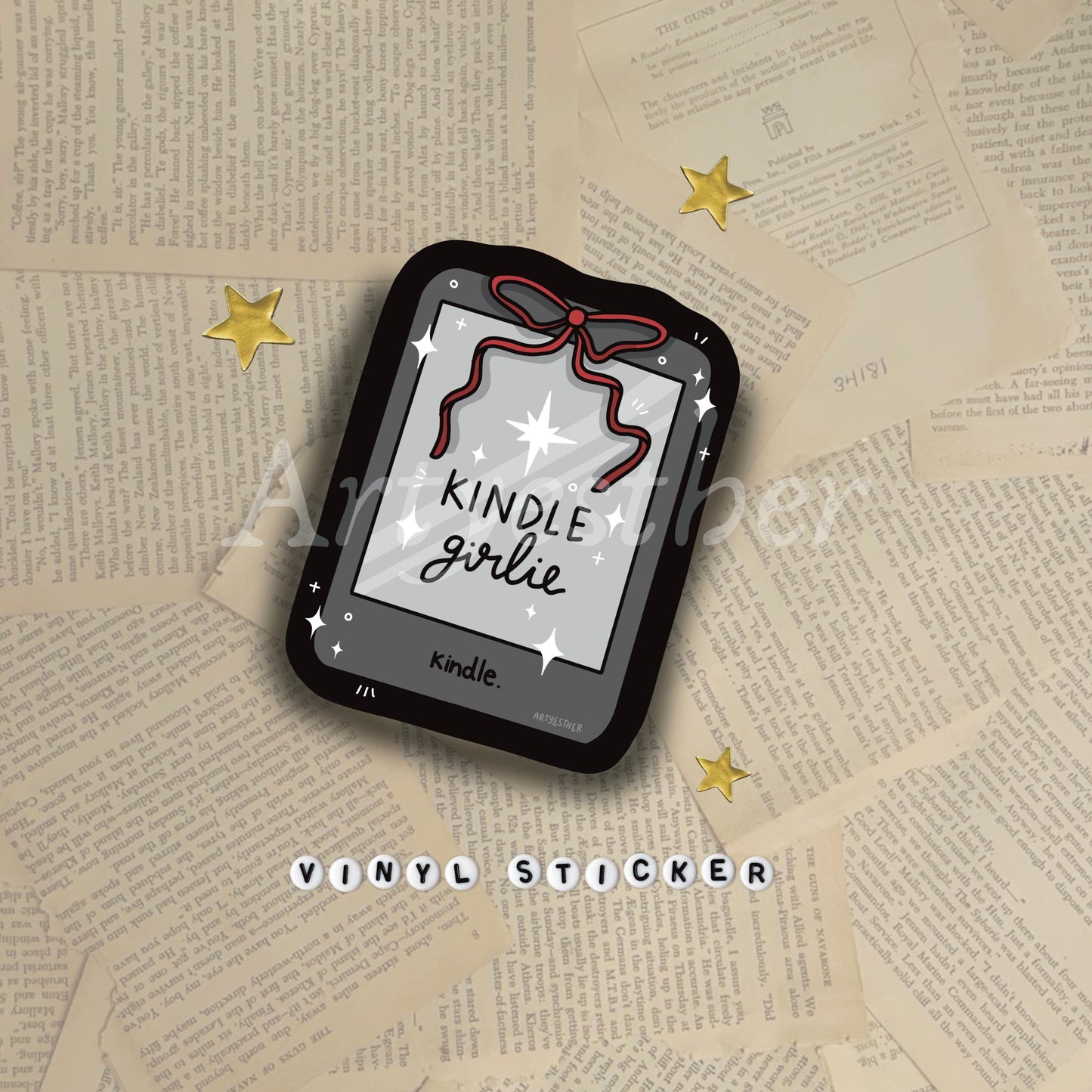 Kindle Girlie Sticker