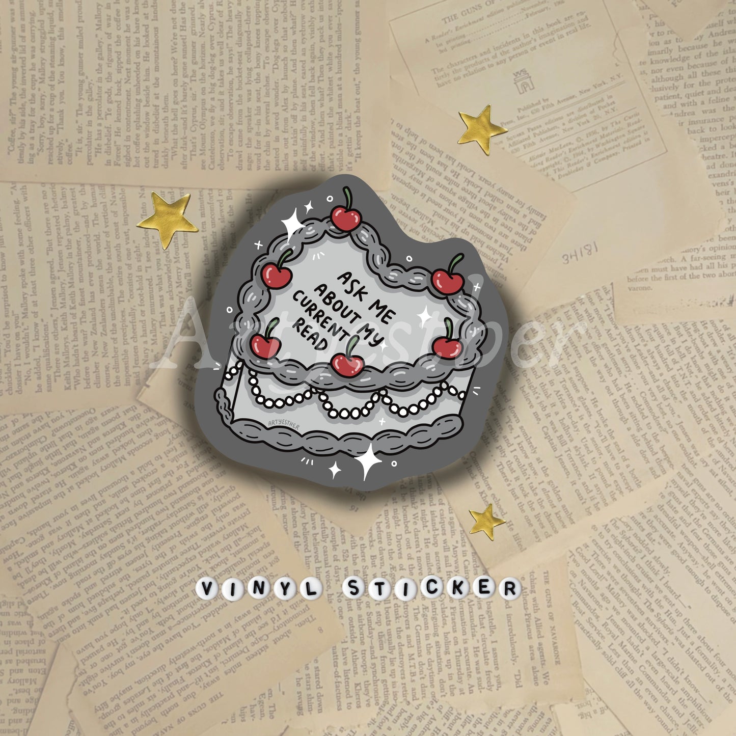 Ask me about my current read Sticker
