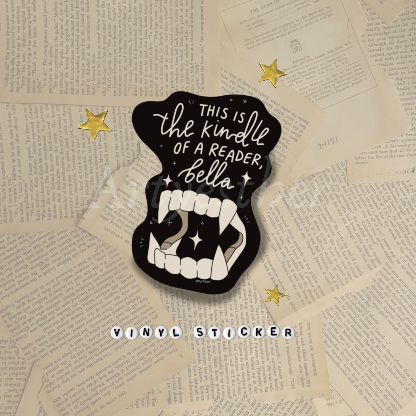 The Kindle of a reader, Bella - Sticker 🩸